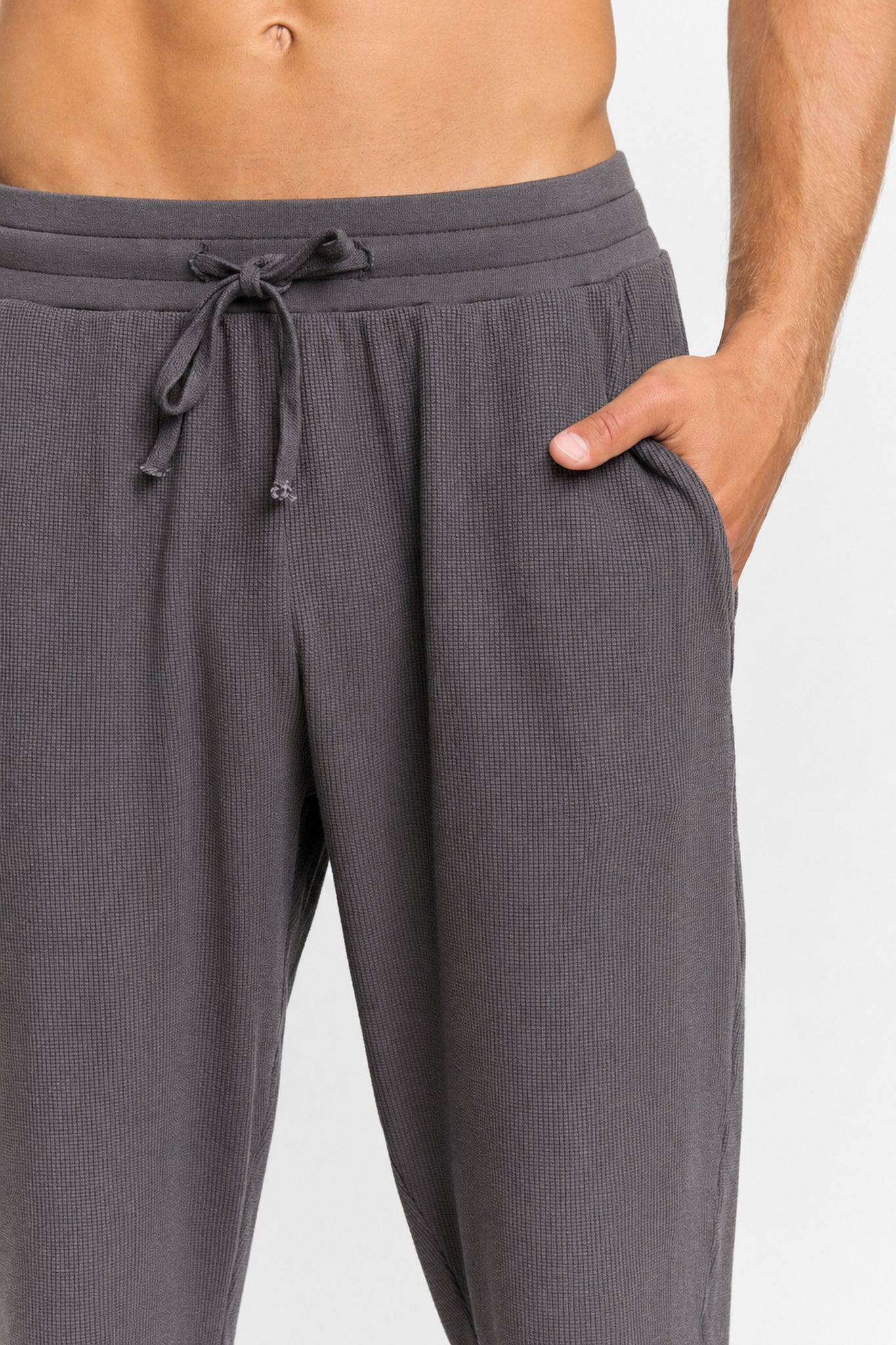 Myrobalan Dyed Cotton Modal Waffle Drawstring Pant
