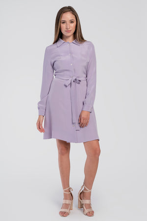AGA | Maeve Button Dress With Front Tie Red Cabbage