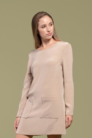 AGA | Dahlia Front Pocket Dress Walnut